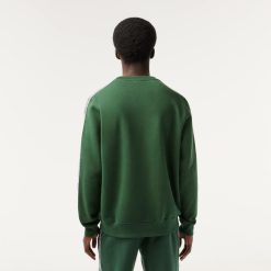 Sweatshirts | LACOSTE Sweatshirt Jogger Homme Classic Fit Avec Bandes Siglees En Molleton