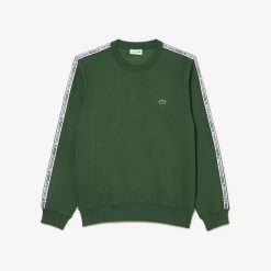 Sweatshirts | LACOSTE Sweatshirt Jogger Homme Classic Fit Avec Bandes Siglees En Molleton