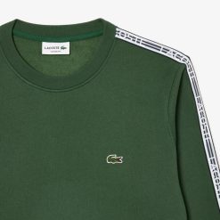 Sweatshirts | LACOSTE Sweatshirt Jogger Homme Classic Fit Avec Bandes Siglees En Molleton