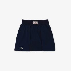 Vetements De Sport | LACOSTE Jupe Tennis Avec Dos Plisse Et Shorty Contraste Ultra-Dry