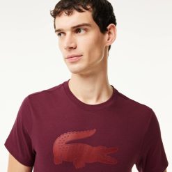 T-Shirts | LACOSTE T-Shirt Lacoste Sport En Jersey Respirant Imprime Crocodile 3D