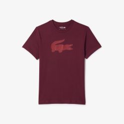 T-Shirts | LACOSTE T-Shirt Lacoste Sport En Jersey Respirant Imprime Crocodile 3D