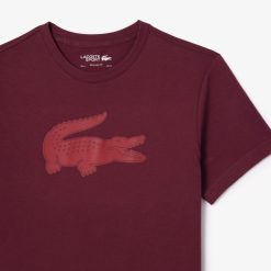 T-Shirts | LACOSTE T-Shirt Lacoste Sport En Jersey Respirant Imprime Crocodile 3D