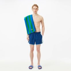 Maillots De Bain | LACOSTE Short De Bain Mi-Long Color-Block Avec Bandes