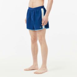 Maillots De Bain | LACOSTE Short De Bain Mi-Long Color-Block Avec Bandes