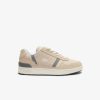 Sneakers | LACOSTE Sneakers T-Clip Homme En Cuir Ton Sur Ton