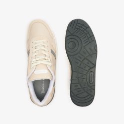 Sneakers | LACOSTE Sneakers T-Clip Homme En Cuir Ton Sur Ton