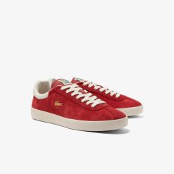 Sneakers | LACOSTE Sneakers Baseshot Homme En Cuir Velours Premium