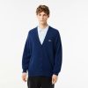 Pullovers | LACOSTE Cardigan Homme Lacoste Relaxed Fit Boutons Ton Sur Ton En Laine