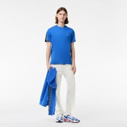 T-Shirts | LACOSTE T-Shirt Jersey De Coton A Bande Siglee