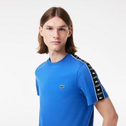 T-Shirts | LACOSTE T-Shirt Jersey De Coton A Bande Siglee