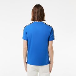 T-Shirts | LACOSTE T-Shirt Jersey De Coton A Bande Siglee