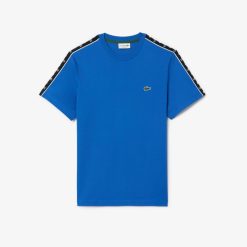 T-Shirts | LACOSTE T-Shirt Jersey De Coton A Bande Siglee