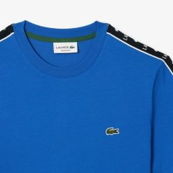 T-Shirts | LACOSTE T-Shirt Jersey De Coton A Bande Siglee