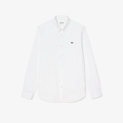 Chemises | LACOSTE Chemise Slim Fit Unie En Coton Premium