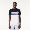 Vetements De Sport | LACOSTE T-Shirt Tennis En Pique Ultra-Dry A Bande Siglee