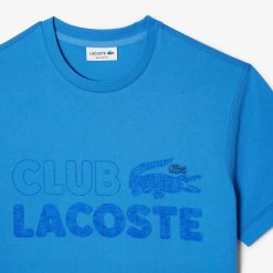 T-Shirts | LACOSTE T-Shirt Homme Lacoste Imprime Vintage En Coton Biologique