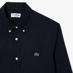 Chemises | LACOSTE Chemise Regular Fit En Coton Premium Uni