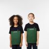 Vetements Fille | LACOSTE T-Shirt Enfant Color-Block Lacoste En Jersey De Coton Biologique