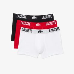 Sous-Vetements & Vetements D'Interieur | LACOSTE Lot De 3 Boxers Courts Homme Lacoste Avec Marquage En Jersey