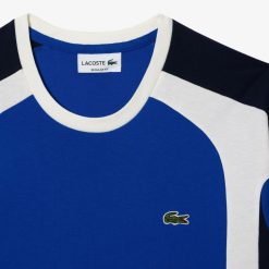 T-Shirts | LACOSTE T-Shirt Color-Block Homme Lacoste En Jersey De Coton