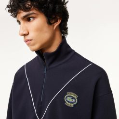 Sweatshirts | LACOSTE Sweatshirt Jogger Loose Fit Col Zippe En Pique