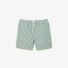 Maillots De Bain | LACOSTE Short De Bain Raye Leger Avec Boxer Integre