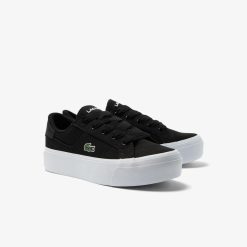 Sneakers | LACOSTE Sneakers Ziane Platform Femme Lacoste En Textile