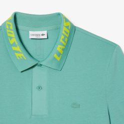 Polos | LACOSTE Polo Homme Slim Fit En Pique Stretch Avec Marquage Lacoste