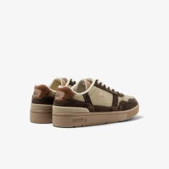 Chaussures | LACOSTE Sneakers T-Clip Enfant En Cuir Velours