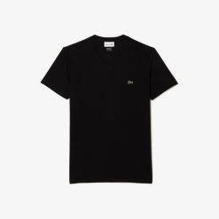 T-Shirts | LACOSTE T-Shirt Col V En Jersey De Coton Pima Uni