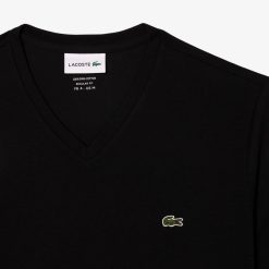 T-Shirts | LACOSTE T-Shirt Col V En Jersey De Coton Pima Uni