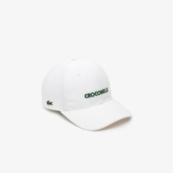 Chapeaux & Casquettes | LACOSTE Casquette En Pique De Coton Avec Crocodile Brode