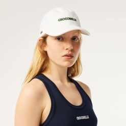 Chapeaux & Casquettes | LACOSTE Casquette En Pique De Coton Avec Crocodile Brode