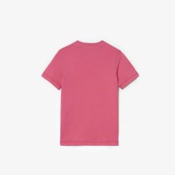 Vetements Fille | LACOSTE T-Shirt Enfant Avec Imprime Et Marquage En Coton Biologique