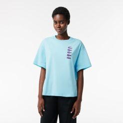 T-Shirts | LACOSTE T-Shirt Oversize Imprime Crocodiles Iconiques