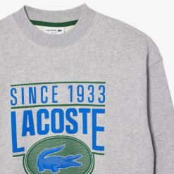 Sweatshirts | LACOSTE Sweatshirt Loose Fit En Molleton Imprime 80'S