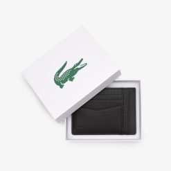 Portefeuilles & Petite Maroquinerie | LACOSTE Porte-Cartes Homme Lacoste Chantaco En Cuir De Vachette