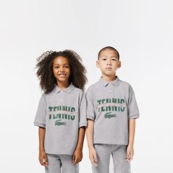 Vetements Fille | LACOSTE Polo Imprime Avec Inscriptions En Petit Pique