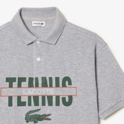 Vetements Fille | LACOSTE Polo Imprime Avec Inscriptions En Petit Pique