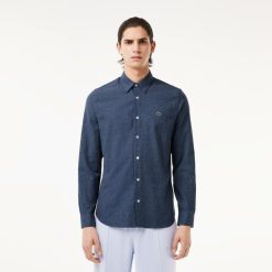 Chemises | LACOSTE Chemise Slim Fit En Chambray De Coton