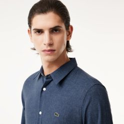 Chemises | LACOSTE Chemise Slim Fit En Chambray De Coton