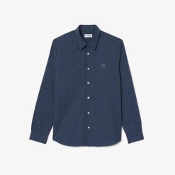 Chemises | LACOSTE Chemise Slim Fit En Chambray De Coton