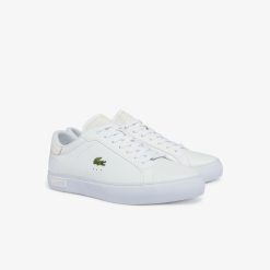 Sneakers | LACOSTE Sneakers Powercourt Homme En Cuir Brun