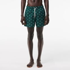 Maillots De Bain | LACOSTE Short De Bain Avec Imprime Crocodile