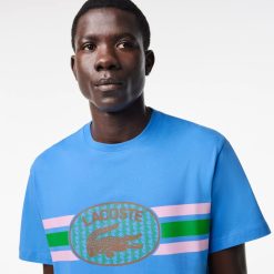 T-Shirts | LACOSTE T-Shirt Imprime Monogramme Regular Fit En Coton