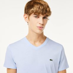 T-Shirts | LACOSTE T-Shirt Col V En Jersey De Coton Pima Uni