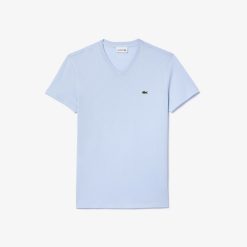 T-Shirts | LACOSTE T-Shirt Col V En Jersey De Coton Pima Uni