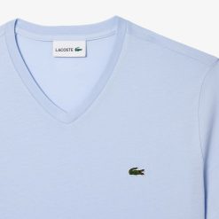 T-Shirts | LACOSTE T-Shirt Col V En Jersey De Coton Pima Uni