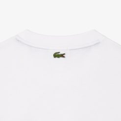 T-Shirts | LACOSTE T-Shirt Unie Loose Fit Avec Grand Crocodile Coton Epais